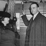 November, 1940: "Borough head casts ballot--Borough President [John] Cashmore, shown with Mrs. Cashmore, voted at 6 a.m. today at a tailor shop at 225 Reid Ave."
